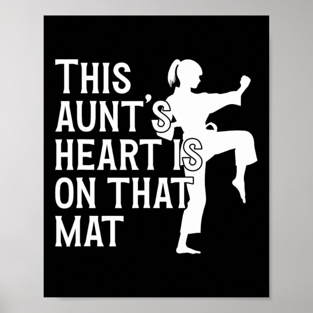 Affiche Sur Ce Mat Karate Tante Fière Tante Karate (Devant)