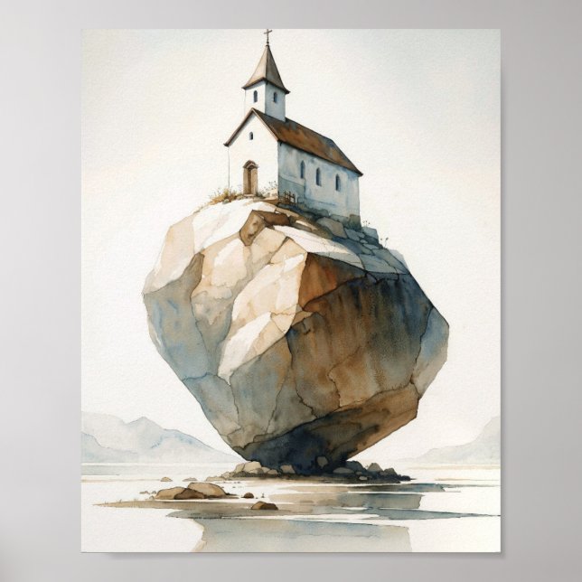 Affiche Sur Ce Rocher Je Vais Construire Mon Église (Devant)