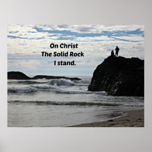 Affiche Sur Christ le Rocher Solide je me tiens !