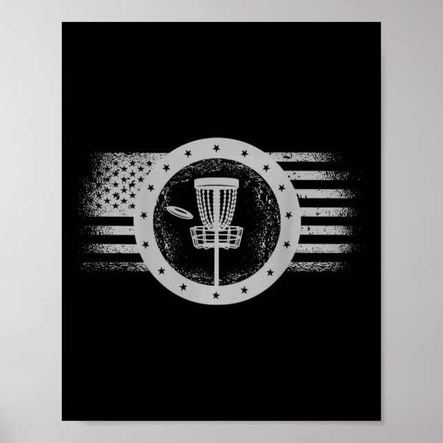 Affiche Sur Drapeau Américain Grunge De Sport De Golf De D (Devant)