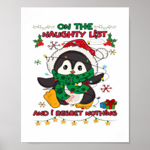 Affiche sur la liste coquine et je ne regrette rien peguin