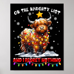Affiche Sur la liste des vilains et regretter rien Noël Co