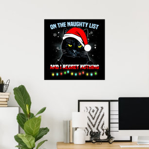 Affiche Sur la liste vilain et je ne regrette rien Chat No