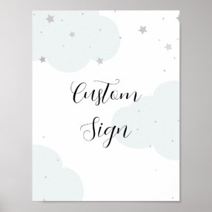 Affiche Sur la Lune Twinkle Star Panneau personnalisé