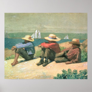 Affiche Sur la plage, 1875 (w/c)