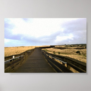 Affiche Sur la promenade, Long Beach, Washington