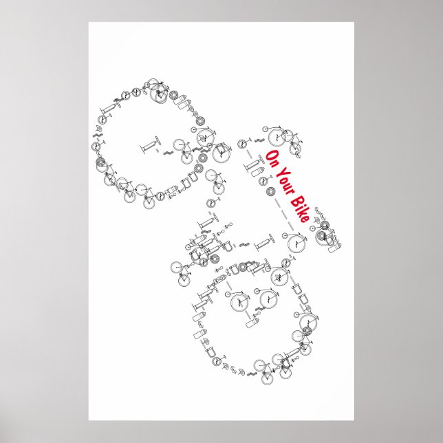 Affiche sur l'affiche de votre vélo (Devant)