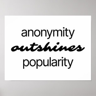 Affiche sur l'anonymat
