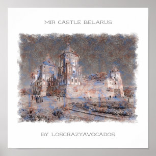 Affiche sur l'architecture du château de Mir en Bi