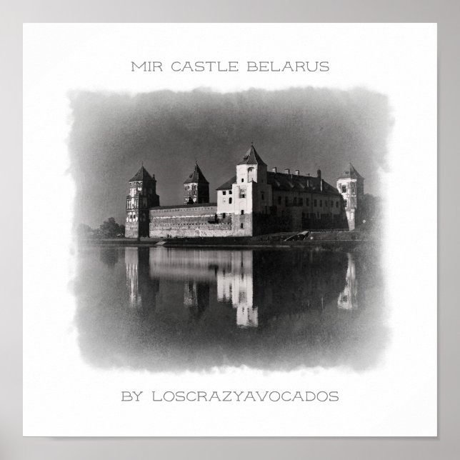 Affiche sur l'architecture du château de Mir en Bi (Devant)