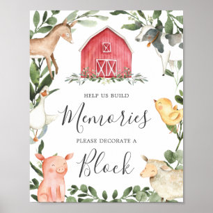 Affiche Sur Le Baby shower Agricole Décorez Un Panneau De