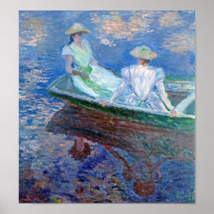 Affiche Sur le bateau, Monet