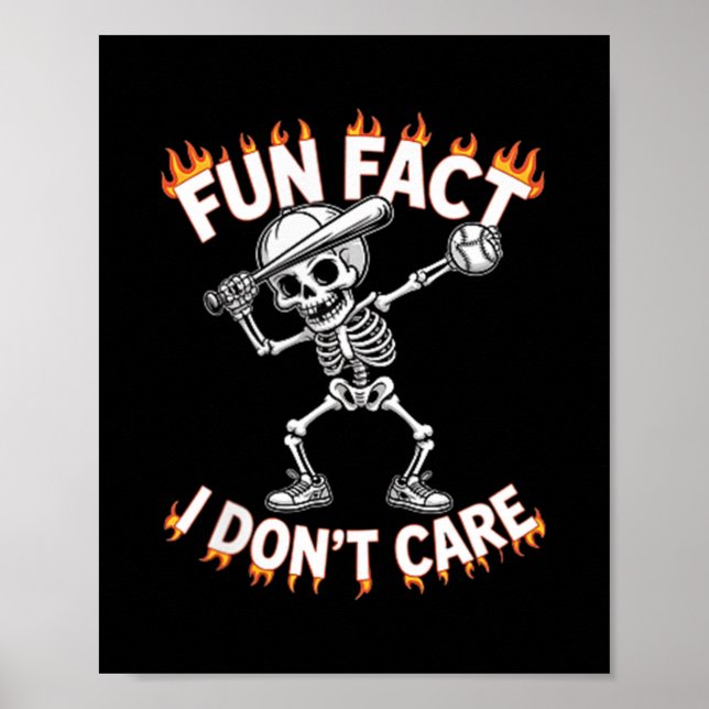 Affiche (sur le dos) Dabbing Skeleton Fun Fact Je ne sais  (Devant)