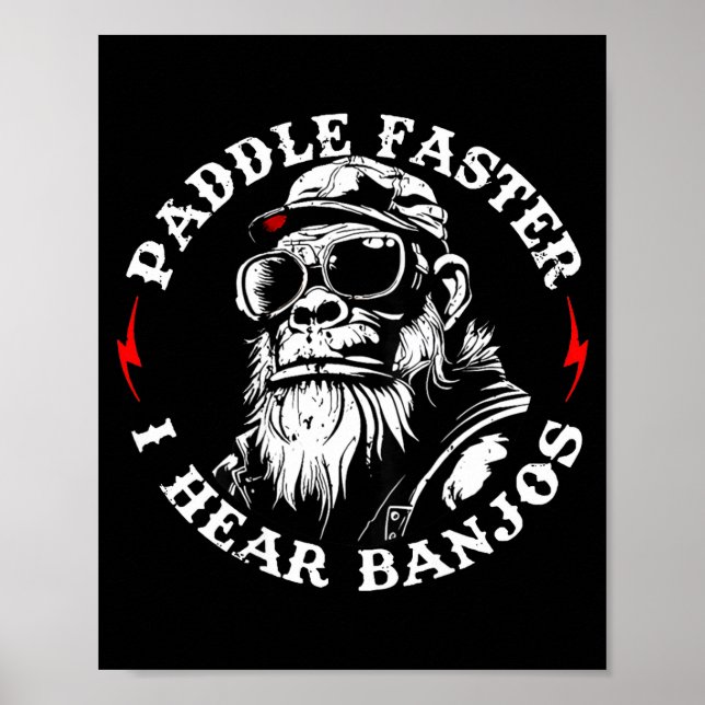 Affiche (sur le dos) pagayer plus vite entendre banjos sin (Devant)