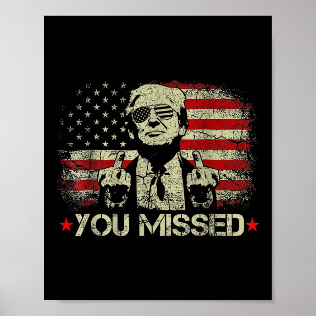 Affiche (sur le dos) Trump 2024 Us American Flag vous a ma (Devant)