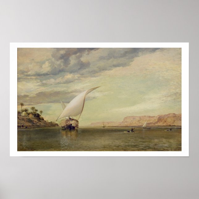 Affiche Sur le Nil (huile sur toile) (Devant)