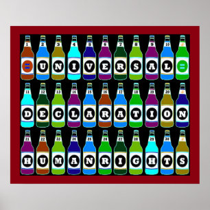 AFFICHE SUR LES DROITS DE L'HOMME - 30 SAVEURS DE