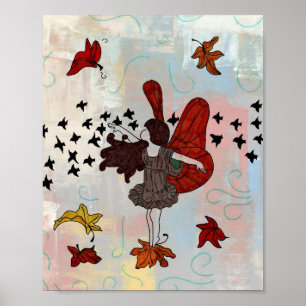 Affiche sur les fées d'automne (couleurs d'automne