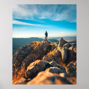 Affiche Sur les rochers d'automne majestueux