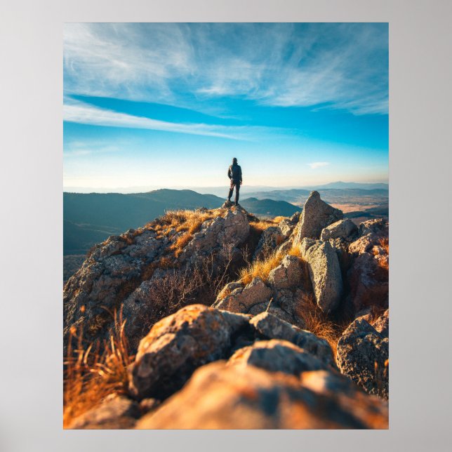 Affiche Sur les rochers d'automne majestueux (Devant)