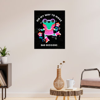 Affiche sur ma voie de prendre de mauvaises décisions