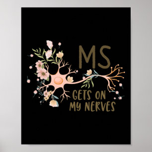 Affiche Sur mes nerfs Sclérose en plaques Sensibilisation 