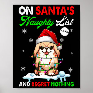 Affiche Sur Père Noël Xmas Naughty List Regret Nothing Pèr