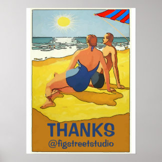 Affiche Sur The Beach, modifiez le texte