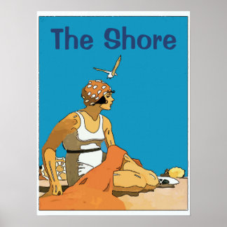 Affiche Sur The Beach, modifiez le texte