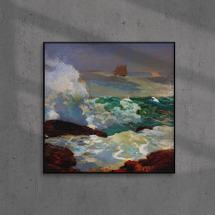 Affiche Sur un rivage sous le vent Winslow Homer 1900