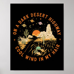Affiche Sur Un Sombre Desert Highway Adventure Travel Rand