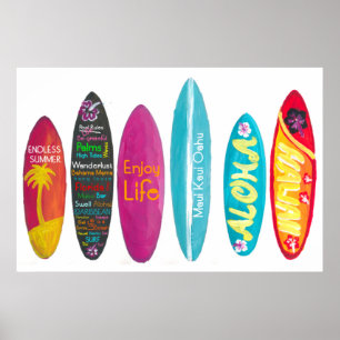 Affiche Surboard Art Wall Aloha
