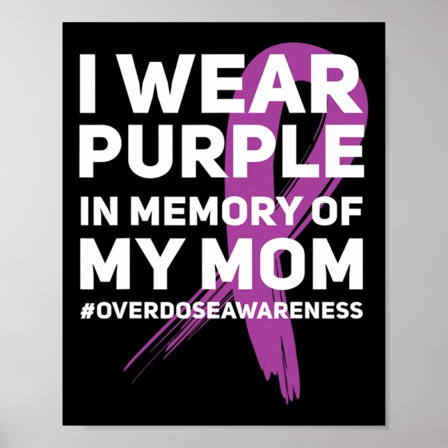 Affiche Surconscience de surdosage Ruban violet en mémoire (Devant)