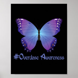 Affiche Surconsommation Conscience Papillon Violet Drogue