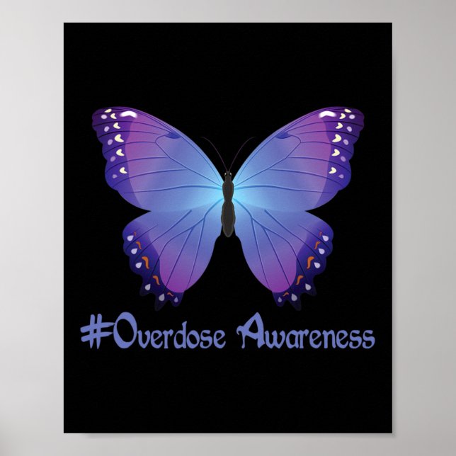 Affiche Surconsommation Conscience Papillon Violet Drogue  (Devant)