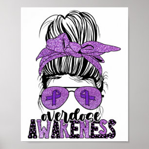Affiche Surdosage Cute Awareness Bun Cheveux Méchés Pour F