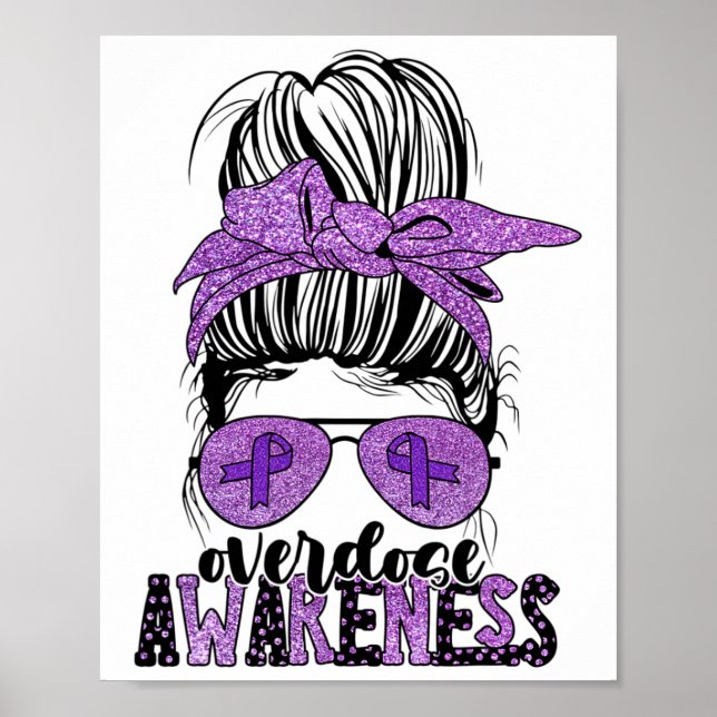 Affiche Surdosage Cute Awareness Bun Cheveux Méchés Pour F (Devant)