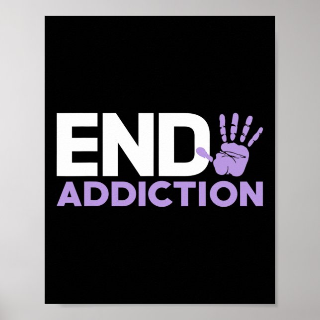 Affiche Surdose de sensibilisation à la fin de la dépendan (Devant)