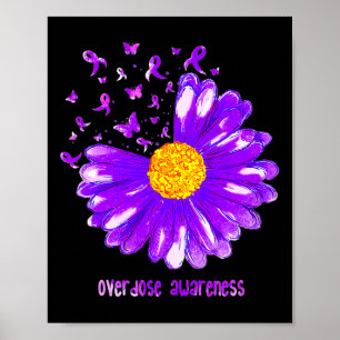 Affiche Surdose de tournesol violet de papillon