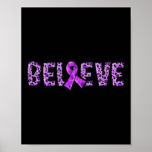 Affiche Surdose Leopard - Purple Ribbon Support Croire