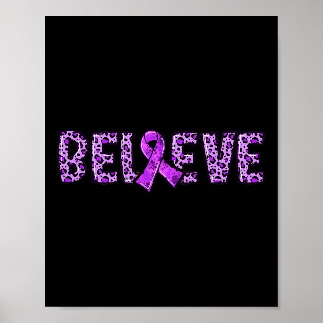 Affiche Surdose Leopard - Purple Ribbon Support Croire (Devant)