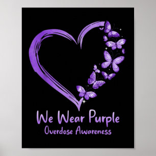 Affiche Surdose Sensibilisation au papillon pourpre Coeur