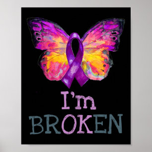 Affiche Surdose Sensibilisation Papillon Violet Ruban Je s