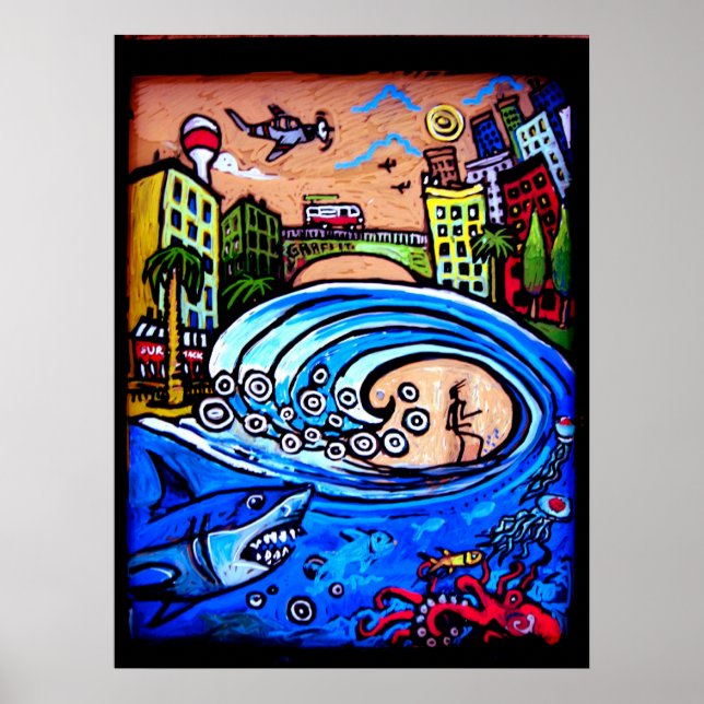 Affiche surf (Devant)