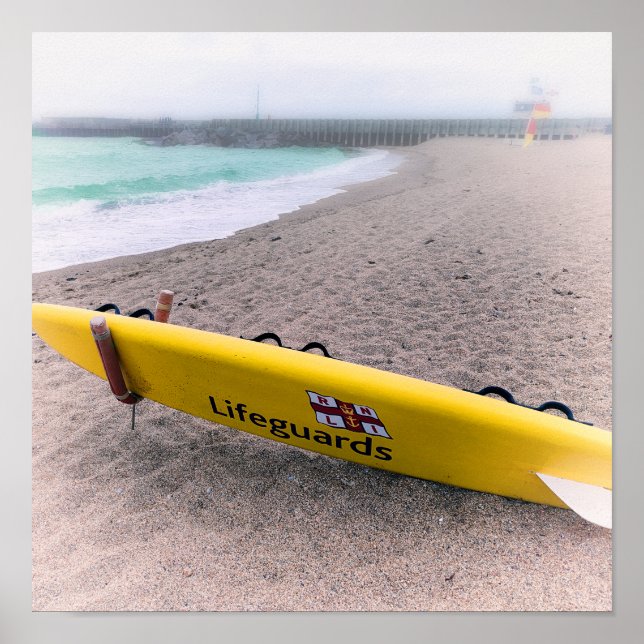 Affiche Surf à la Secourt, West Bay, Dorset (Devant)