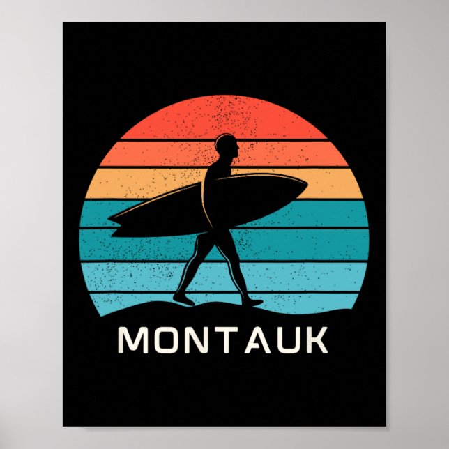 Affiche Surf à Montauk (Devant)