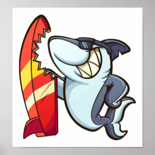 Affiche Surf Board Shark