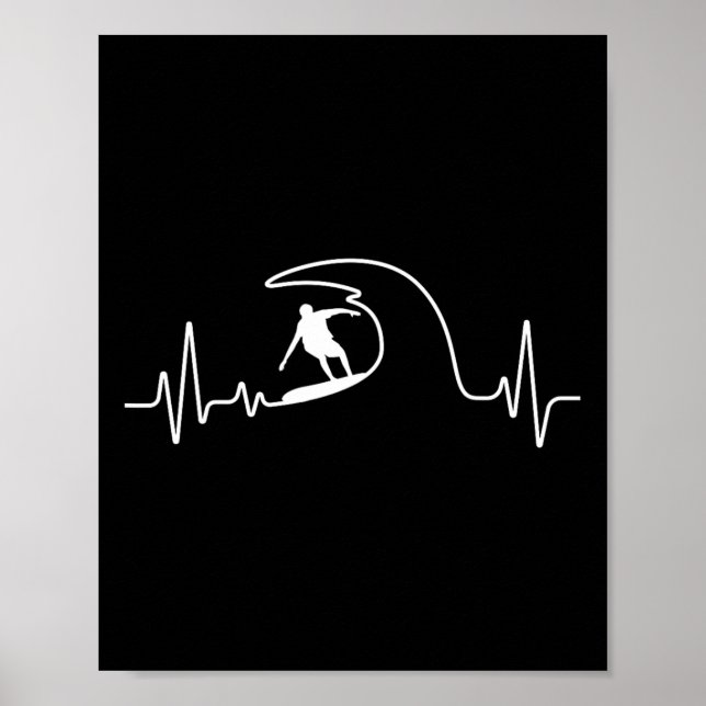 Affiche Surf cool pour hommes femmes surfeur planche de su (Devant)