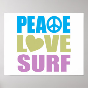 Affiche Surf d'amour pour la paix