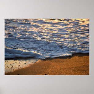 Affiche Surf de mousse à l'impression de toile de plage de